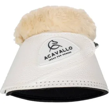 Koňské kamaše Zvony ACAVALLO s beránkem bílé (L)