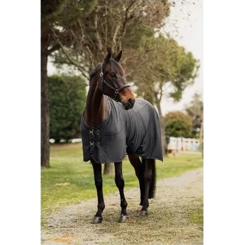 Deka pro koně Odpocovací deka HORZE Cooler Mesh šedá 165cm (DOPRODEJ)