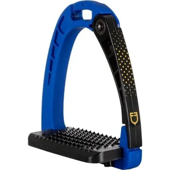 Bezpečnostní třmeny EQUESTRO Junior široká nášlapná plocha royal blue