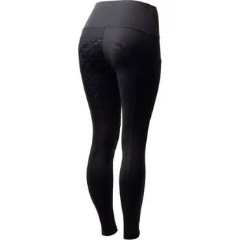 Jezdecké kalhoty Dámské jezdecké legíny HORZE Gillian full grip černé (40)