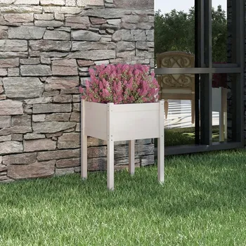 Květináč Květináč plast bílý VidaXL 50 cm x 50 x 1 cm