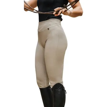 Jezdecké kalhoty Dámské jezdecké legíny EQUITHEME Je Taime Acacia full grip beige (XS)