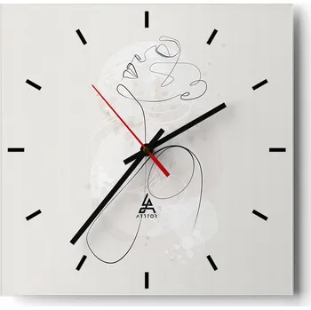 Hodiny Nástěnné hodiny do kuchyně 30x30 Grafika Stylové hodiny na skle Loft Tiché