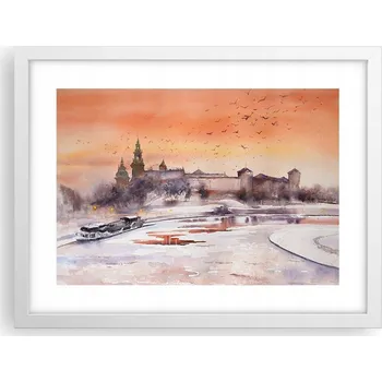 Obraz Obraz plakát v bílém rámu do obýváku 40x30 krajina foto plakáty na zeď