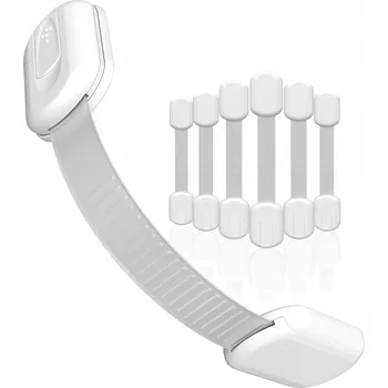 Dětský bezpečnostní prvek 6x ZÁBRANY NA SKŘÍŇKY Proti Otevření Dětmi, Blokáda Dveří Zásuvek Nábytku, Pojistka