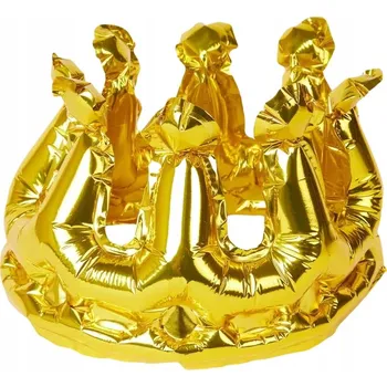 Balónek FÓLIOVÝ BALÓN KORUNA VELKÁ ZLATÁ K NAROZENINÁM