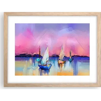 Obraz Obraz plakát v rámu světlý dub do obýváku 40x30 krajina foto na zeď