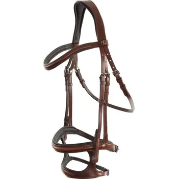 Uzdečka BR Bath s dvojitým nánosníkem oak/silver COB