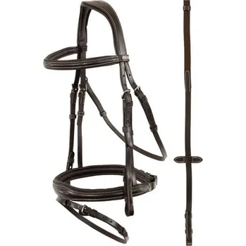 Uzdečka PREMIERE Dax s anglickým nánosníkem hnědá COB