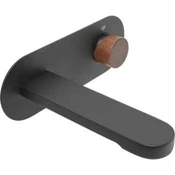 Umyvadlová baterie SAT Fusion včetně podomítkového tělesa páka tmavé dřevo SATBSFU101DTC - SATBSFU101DTC