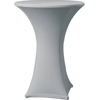 Slavnostní potah na židli Attends Samba elastický potah na stůl šedý D1