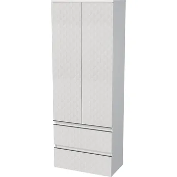 Koupelnový nábytek Koupelnová skříňka vysoká SAT Cube Way 60x163x33 cm bílá mat CUBE3DV602D2ZBP - CUBE3DV602D2ZBP