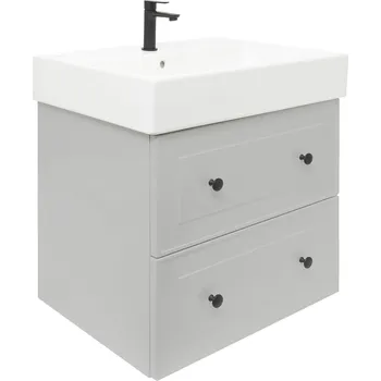 Koupelnová skříňka s umyvadlem Naturel Forli 60x53x46 cm šedá mat FORLI60GMUSAT - FORLI60GMUSAT