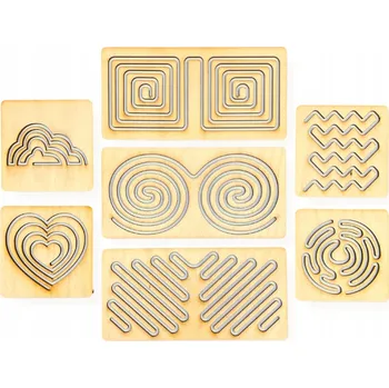 Obraz Grafomotorické tabulky - šablony, Montessori metoda, učení psaní