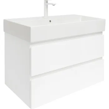 Koupelnový nábytek Koupelnová skříňka s umyvadlem SAT B-Way 79x50x45 cm bílá lesk BWAY280WU2BBI - BWAY280WU2BBI