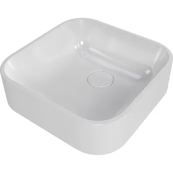 Umyvadlo Umyvadlo na desku SAT Aula 40x40 cm bez otvoru pro baterii, bez přepadu SATAU4040 - SATAU4040