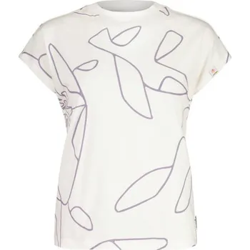 Dámské tričko Dámské tričko Maloja WEIDSEEM. - bílá/fialová S