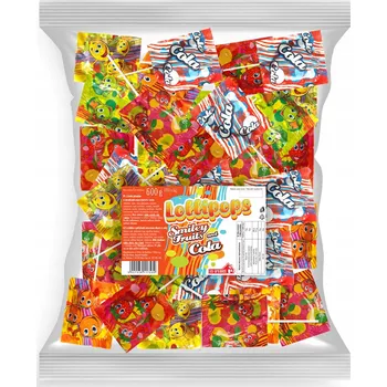 Bonbon Lízátko EKO-OPTI 600 g ovocné a cola