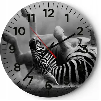 Hodiny Kuchyňské nástěnné hodiny 30x30 Zvířata Moderní skleněné hodiny Obývací pokoj Tiché