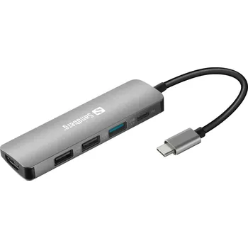 USB hub Sandberg USB-C Dock HDMI+3xUSB+PD 100W
