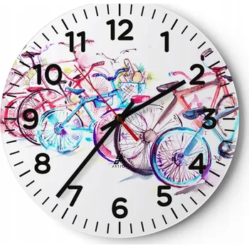 Hodiny Kuchyňské nástěnné hodiny 30x30 Kolo Moderní skleněné hodiny do obýváku Tiché