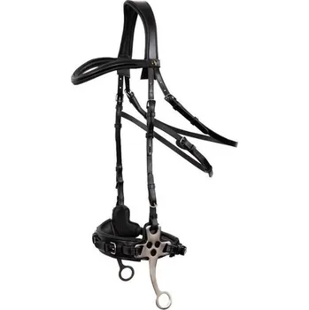Hackamore uzdečka BR Lydney black/silver COB