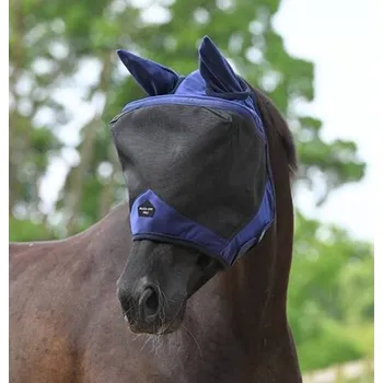 Koňská maska proti hmyzu Maska proti hmyzu BUCAS Buzz-Off Pro navy/black (L)