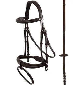 Uzdečka PREMIERE Narbonne s anglickým nánosníkem hnědá COB