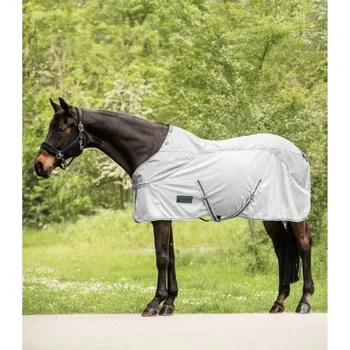 Deka pro koně Deka proti hmyzu s nepromokavými zády WALDHAUSEN Protect silver grey/grey 165cm