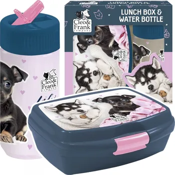 Svačinový box Sada lahev na pití Derform 330 ml a svačinový box