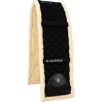 Podložka pod lonžovací obřišník BR Artificial Fur černá/přírodní