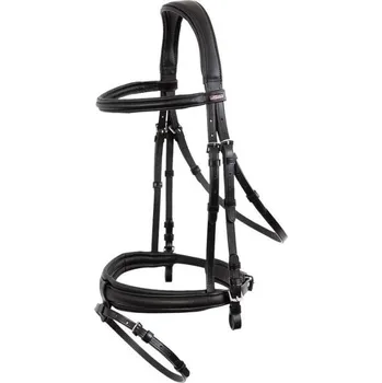 Uzdečka PREMIERE Narbonne s anglickým nánosníkem černá FULL