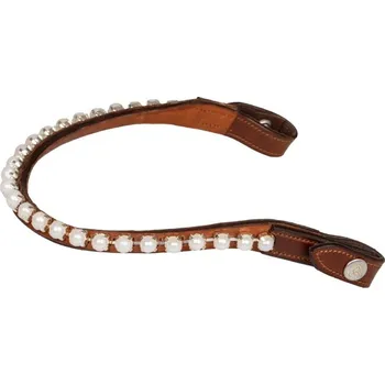 Čelenka ACAVALLO Pearls cognac FULL