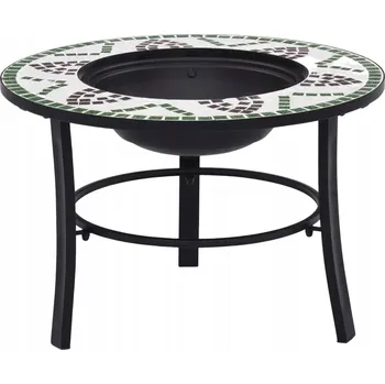 Ohniště s mozaikou, zelené, 68 cm, keramika