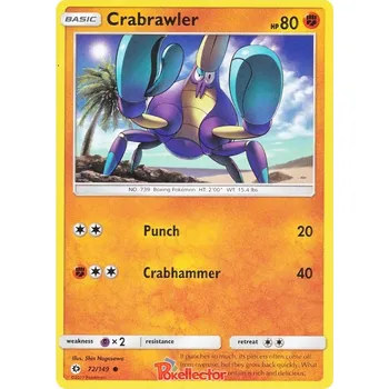 Sběratelská karetní hra Crabrawler 072/149 - Sun & Moon Typ karty: Non-Holo