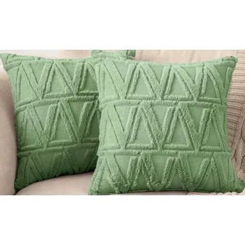 Povlak na dekorativní polštářek MIULEE Dekorační povlak na polštář 40 x 40 cm Zelený 2 ks