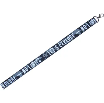 Klíčenka na krk EXPLORER 20-25mm Barva: Šedá, šířka 25 mm