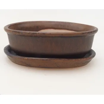 Květináč Bonsai miska + podmiska H04 - 10,5x7,5x3 cm