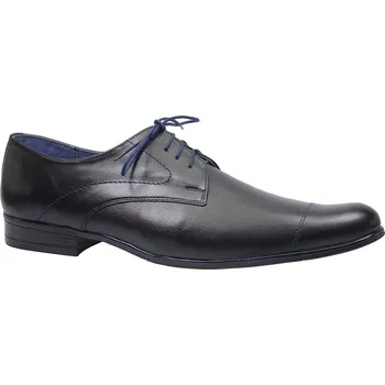 Pánské polobotky Vycházkové polobotky, De-Plus, černá/modrá: Černá Hladká kůže 32,4 48 G - standardní šíře (12599-12601)