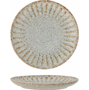 Stolování Mělký talíř z kameniny průměr 21 cm FLEUR Bloomingville - přírodní