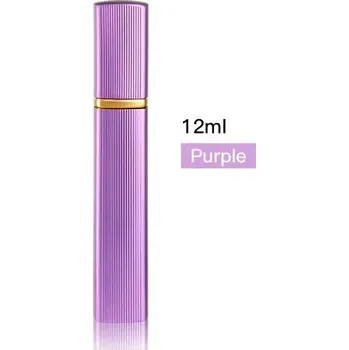 Cestovní plnitelný mini flakon na parfém 12ml | mini rozprašovač, skleněná lahvička - Fialová