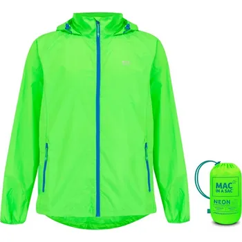 Cyklistická bunda MAC IN SAC Mac In A Sac Origin Packable Waterproof Jacket, Neon Green Velikost: XXS