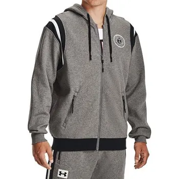 Pánská mikina UA RIVAL FLC ALMA MATER FZHD-GRY - 3469179