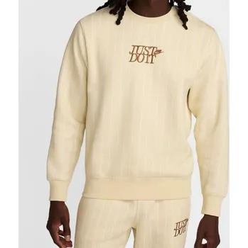 Pánská mikina Pánská Mikina NIKE M NK CLUB BB CREW JDI AOP HJ2157-234 – Béžová S