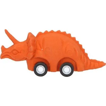 Figurka Gumový dinosurus Dino World Triceratops oranžový
