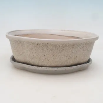 Květináč Bonsai miska + podmiska H75 - béžová