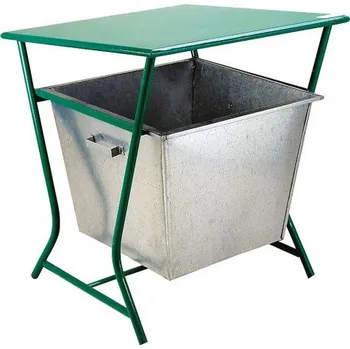 Venkovní odpadkový koš Odpadkový koš Petra se stříškou a vyjímatelnou vložkou - zelený