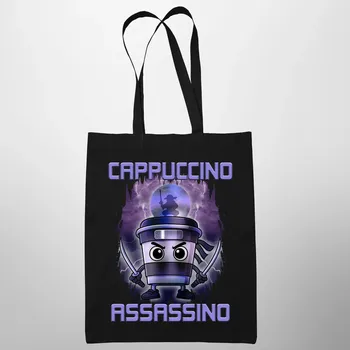 Žertovný předmět Cappuccino Assassino - Italian Brainrot - taška s potiskem