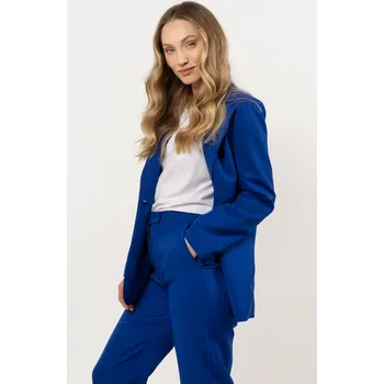 Dámské sako Elegantní, přiléhavé sako, na jeden knoflík A714 Barva: Modrá, Velikost: L