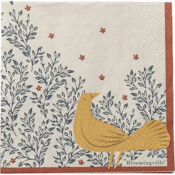 Papírové ubrousky 20ks 3xx33 cm HEZHA Bloomingville - barevné